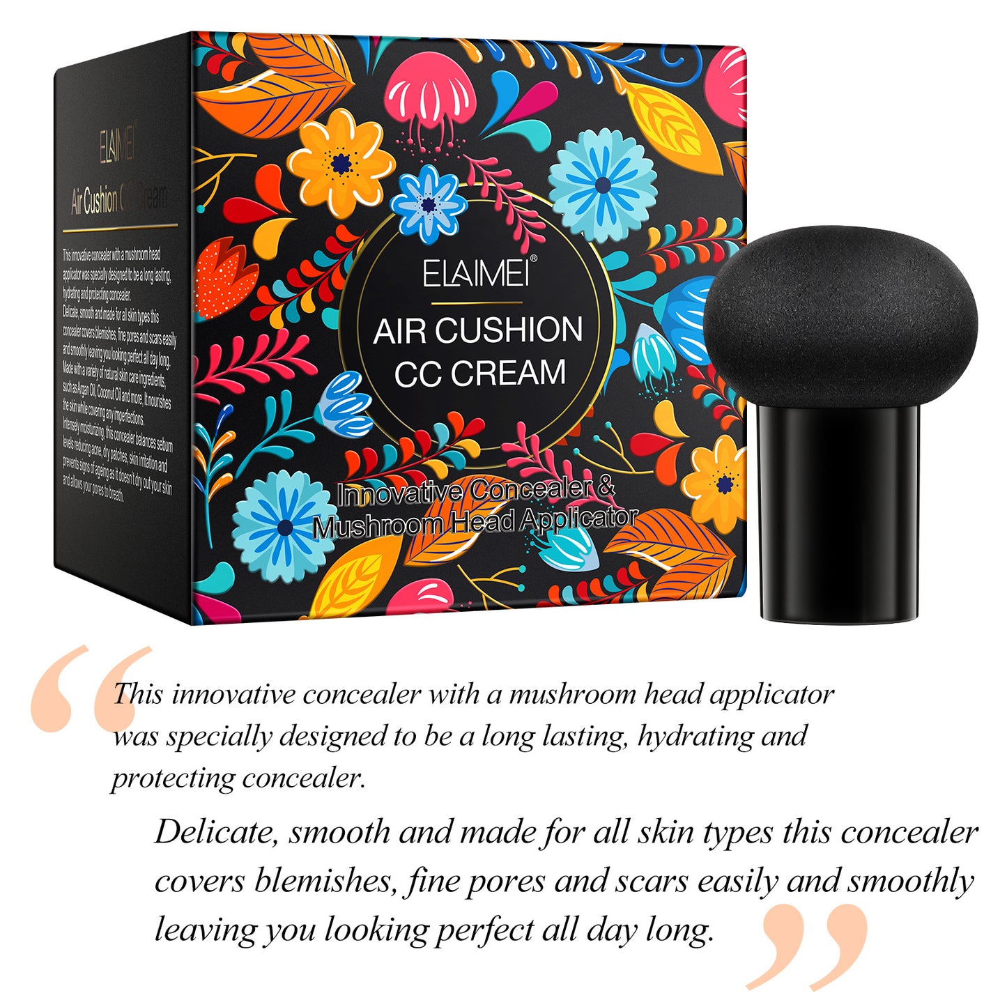 ELAIMEI - Mushroom Head Air Cushion CC Cream Foundation Concealer Waterproof