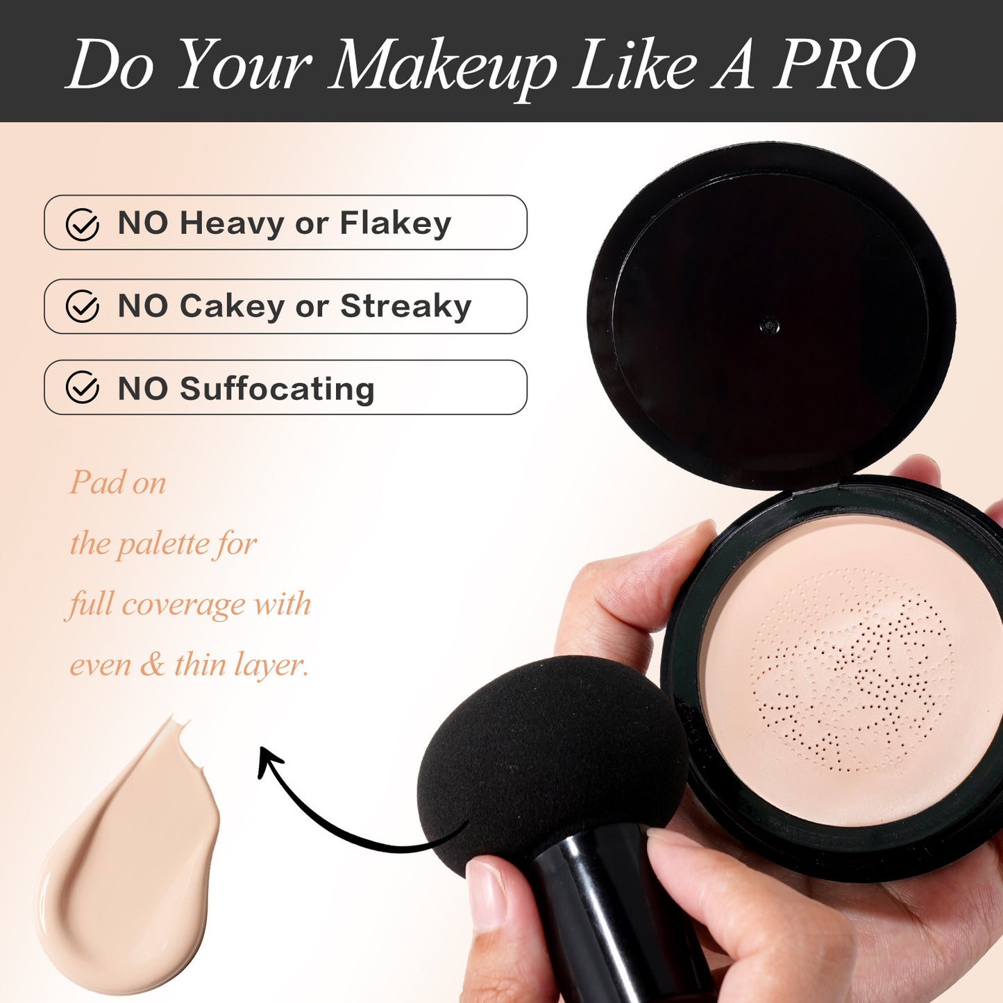ELAIMEI - Mushroom Head Air Cushion CC Cream Foundation Concealer Waterproof