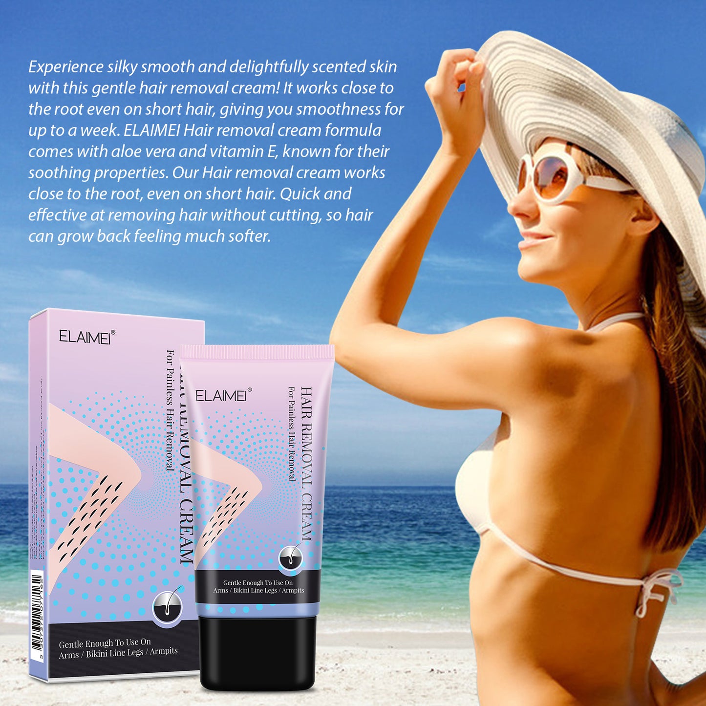 ELAIMEI - Hair Removal Cream - For Painless Hair Removal