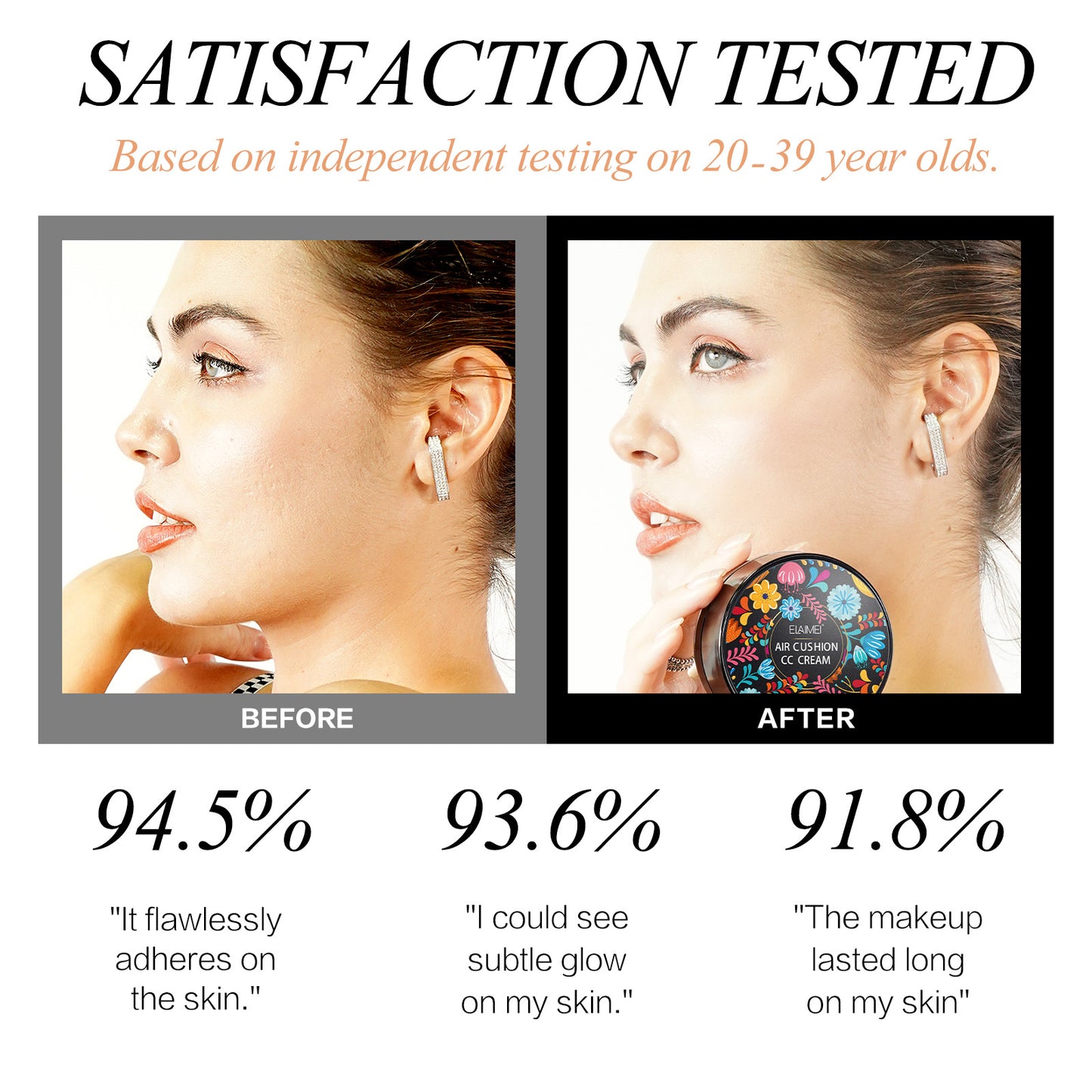 ELAIMEI - Mushroom Head Air Cushion CC Cream Foundation Concealer Waterproof