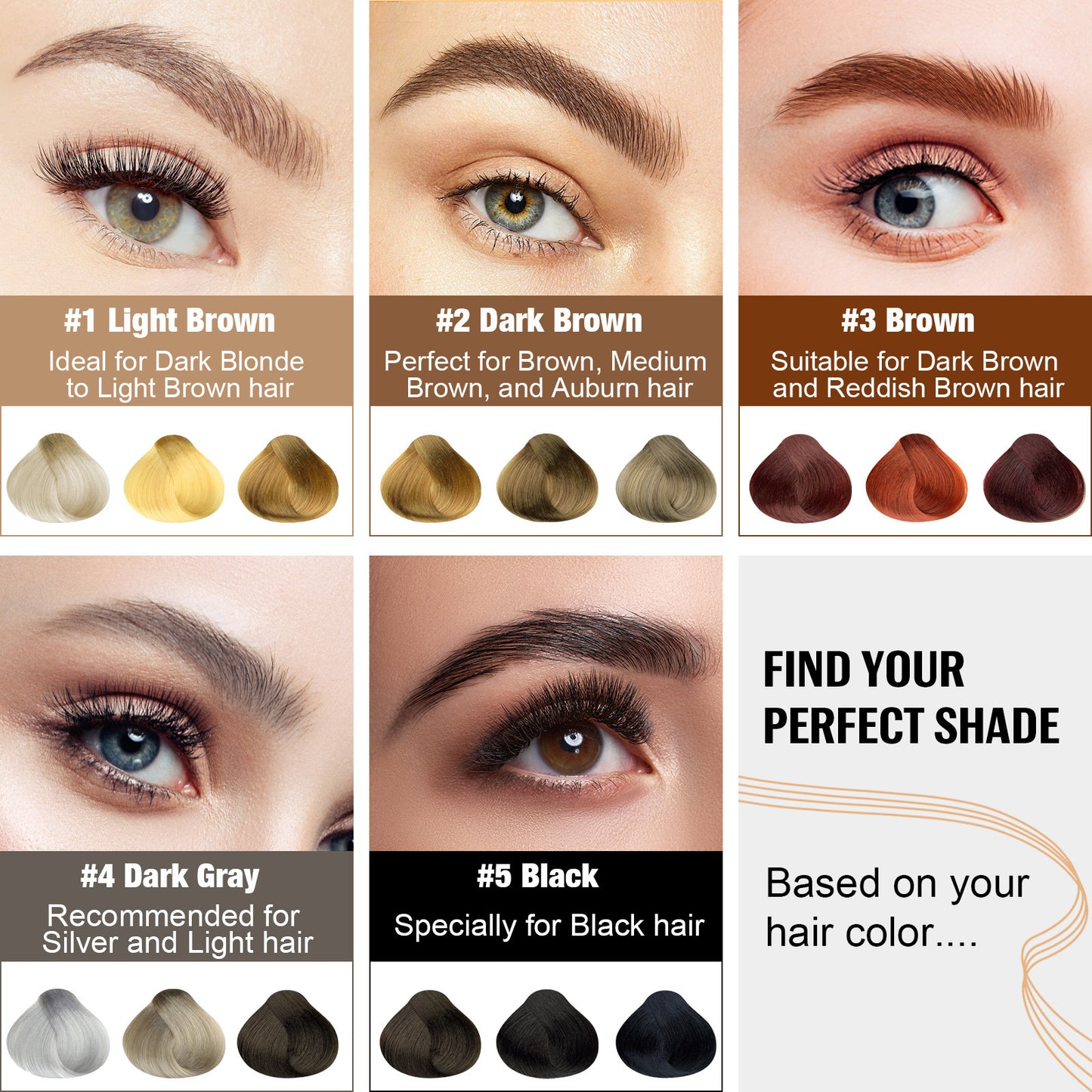 IKZEE - 4-Fork Eyebrow Pen Long-Lasting Waterproof and Sweat-Proof Natural Brows