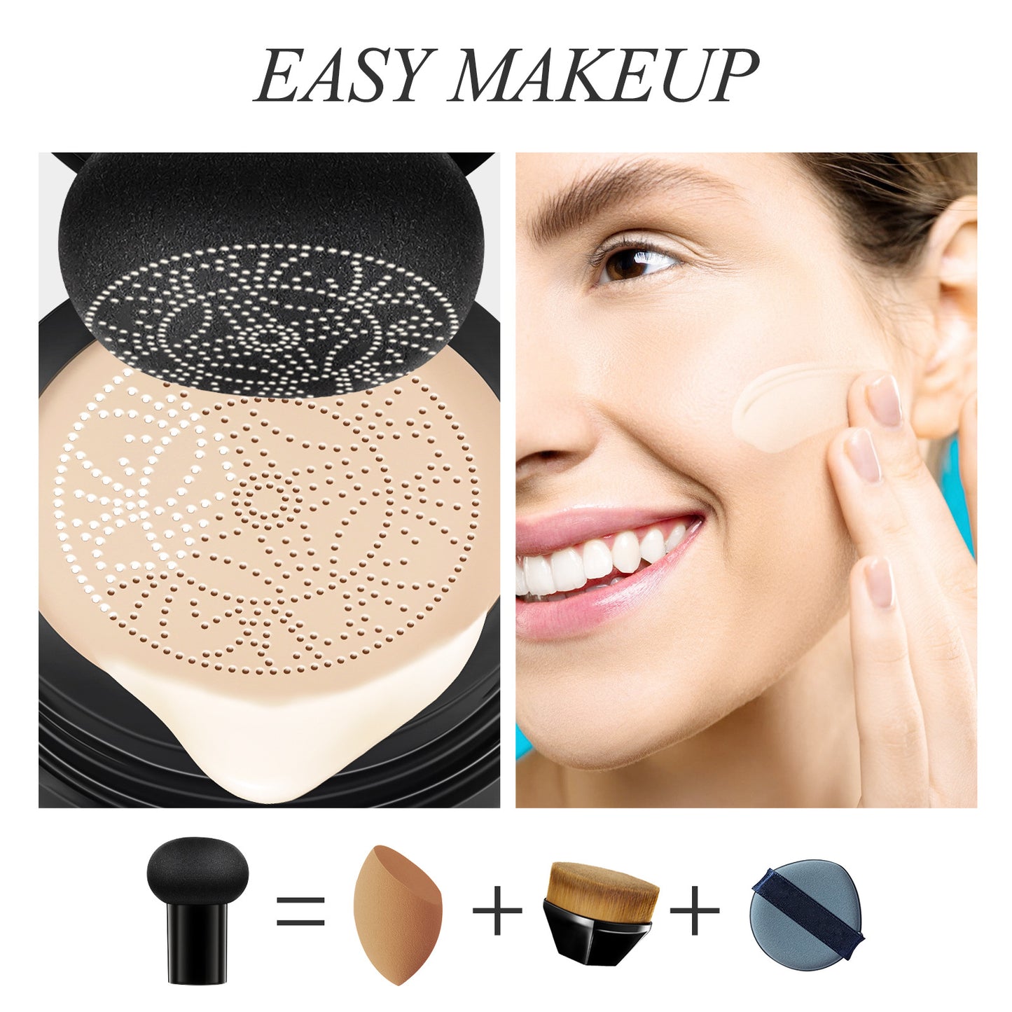 ELAIMEI - Mushroom Head Air Cushion CC Cream Foundation Concealer Waterproof