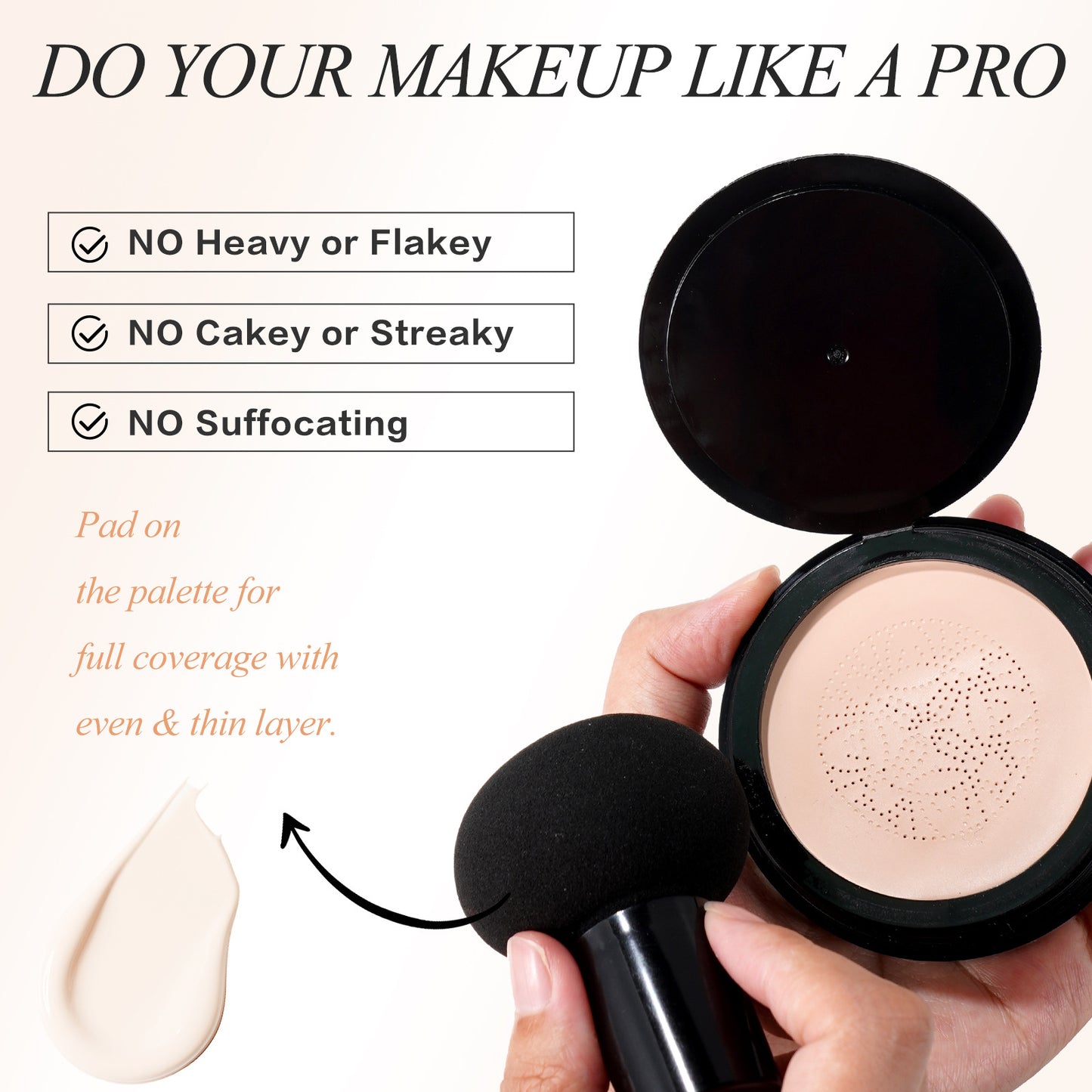 ELAIMEI - Mushroom Head Air Cushion CC Cream Foundation Concealer Waterproof