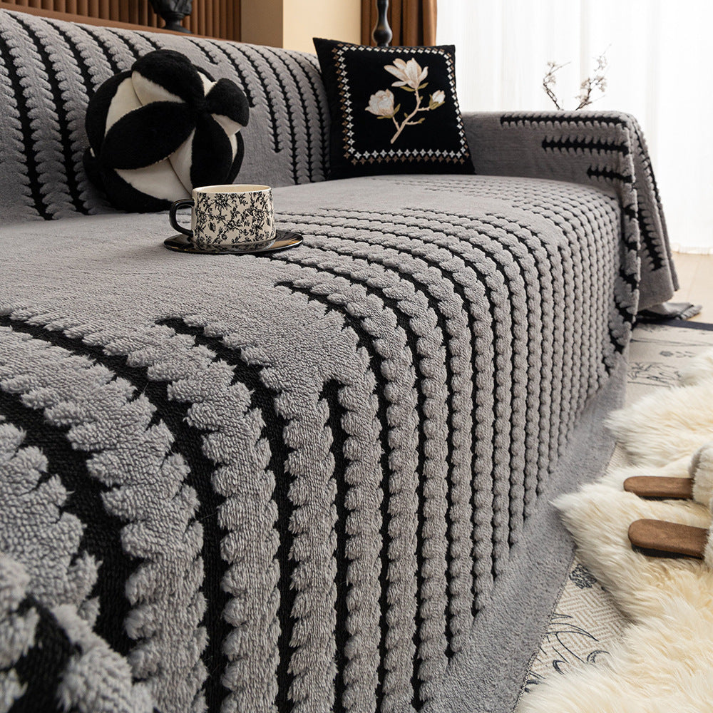 Luxurious Plush Sofa Couch Cover - Thick, Washable Couch Protector, Fit for All Seats, Pet-Friendly, Bohemian Style Home Decor, Couch Covers for Sofa