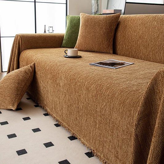 Textured Couch Sofa Cover Blanket- Magic Sofa Covers Washable- Chenille Couch Sofa Covers