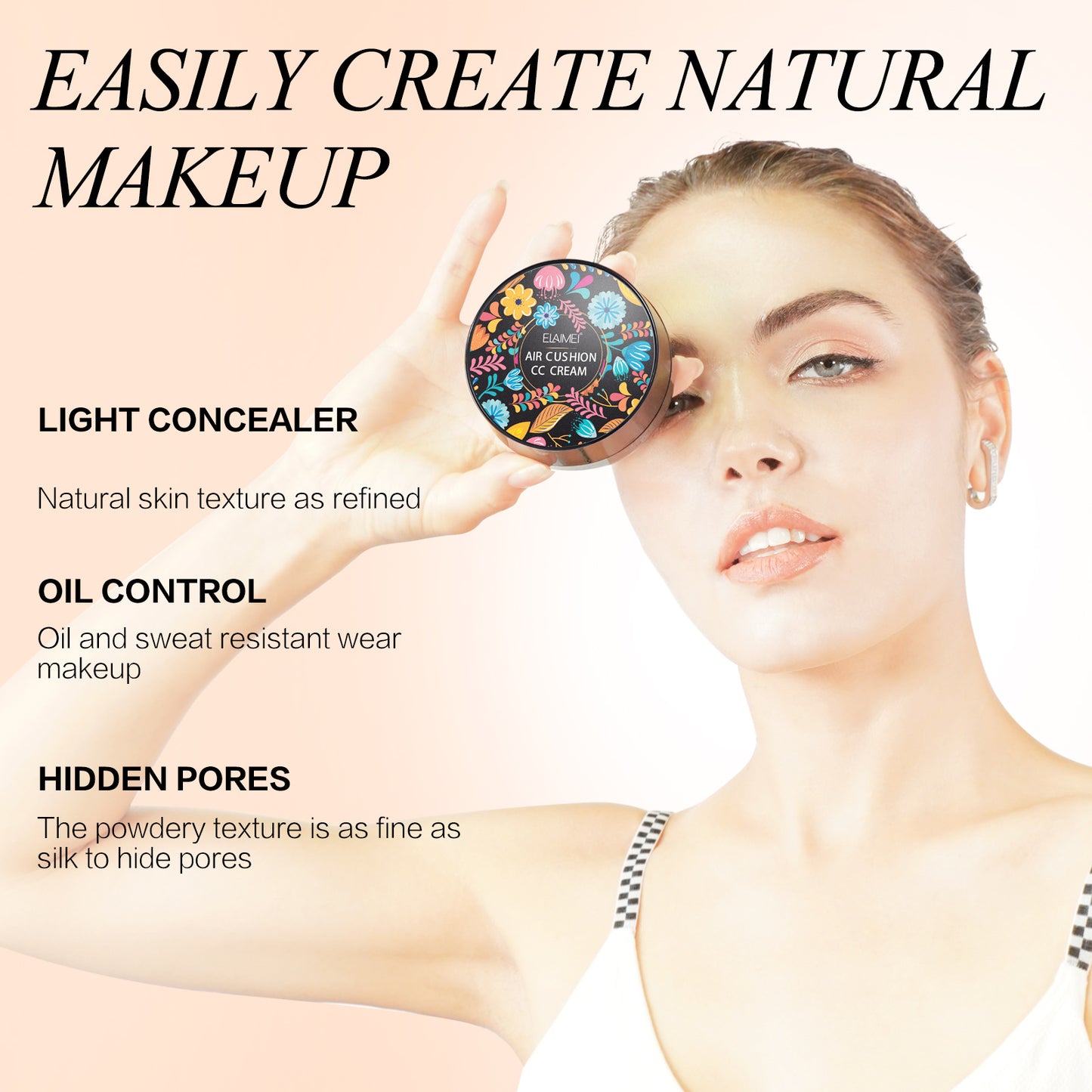 ELAIMEI - Mushroom Head Air Cushion CC Cream Foundation Concealer Waterproof