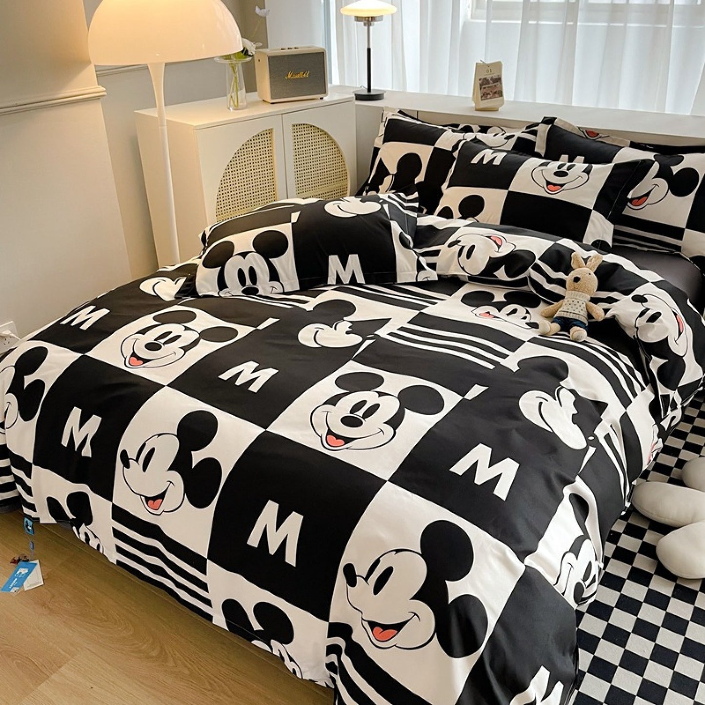 Disney Cartoon Four Piece- Fitted Sheet -Duvet Cover -Pillowcase Set