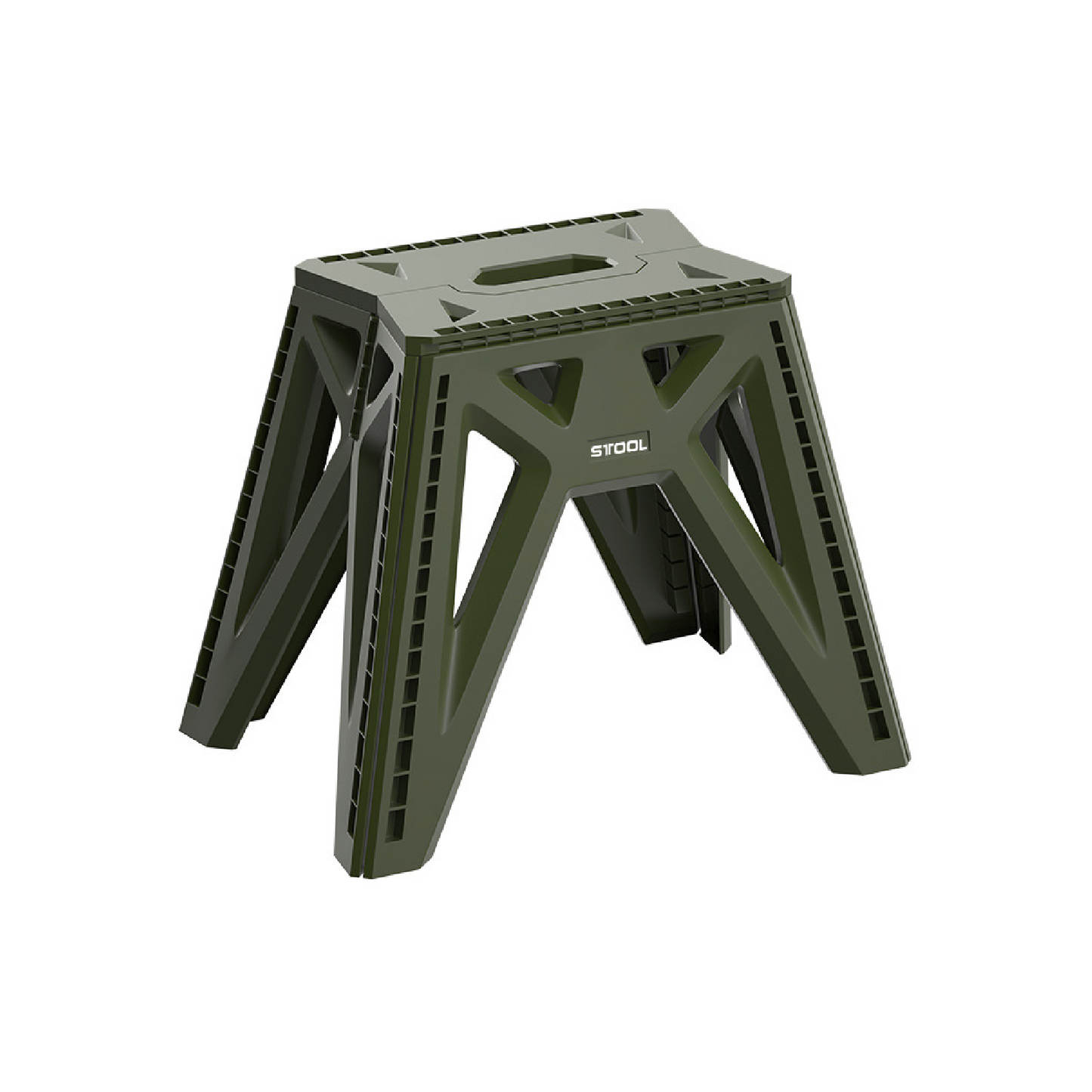 Outdoor Camping Portable Plastic Stool - Collapsible Step Stool with Handle