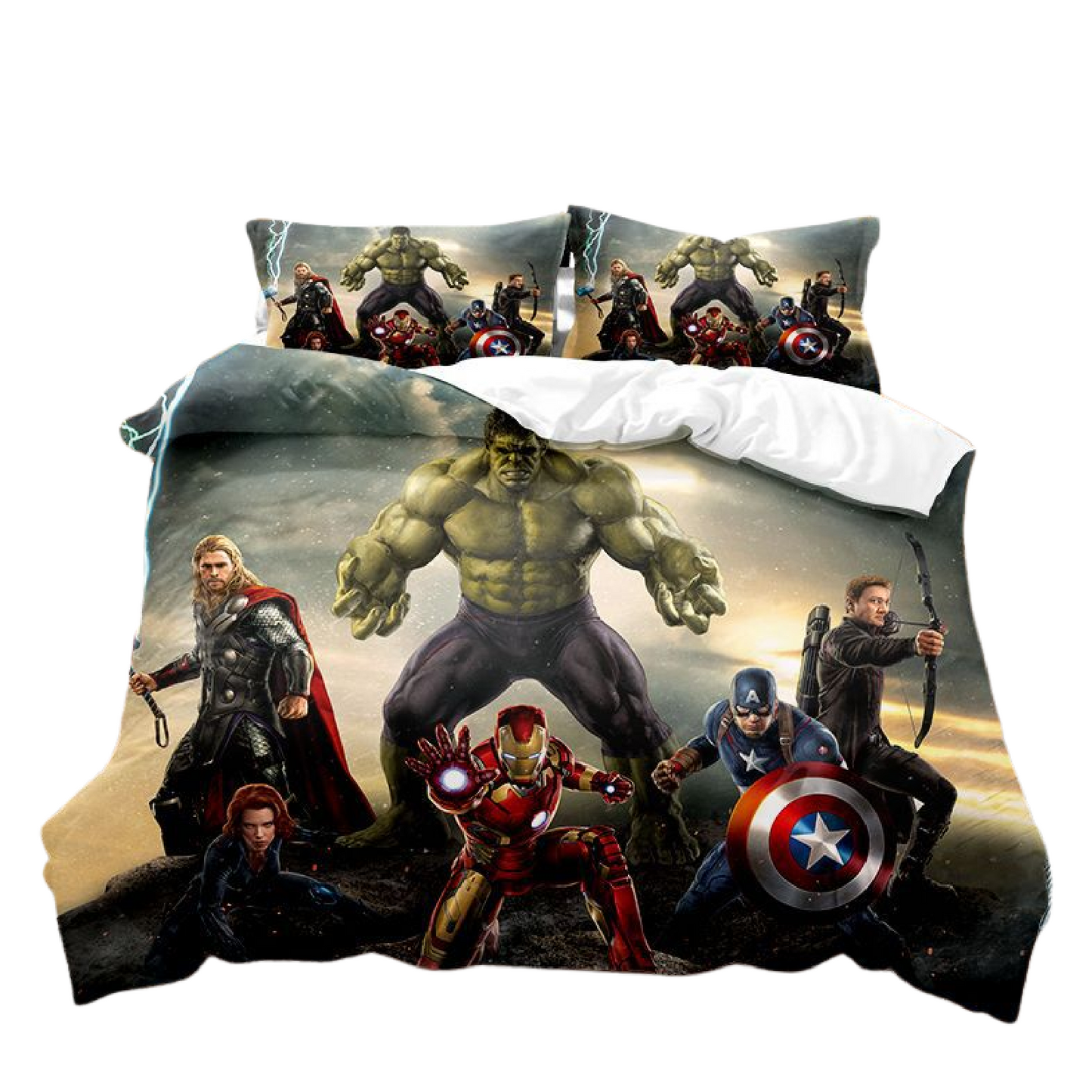 KAMFE HOM Kids 3D Printed Duvet Cover Set-lnspired Avengers