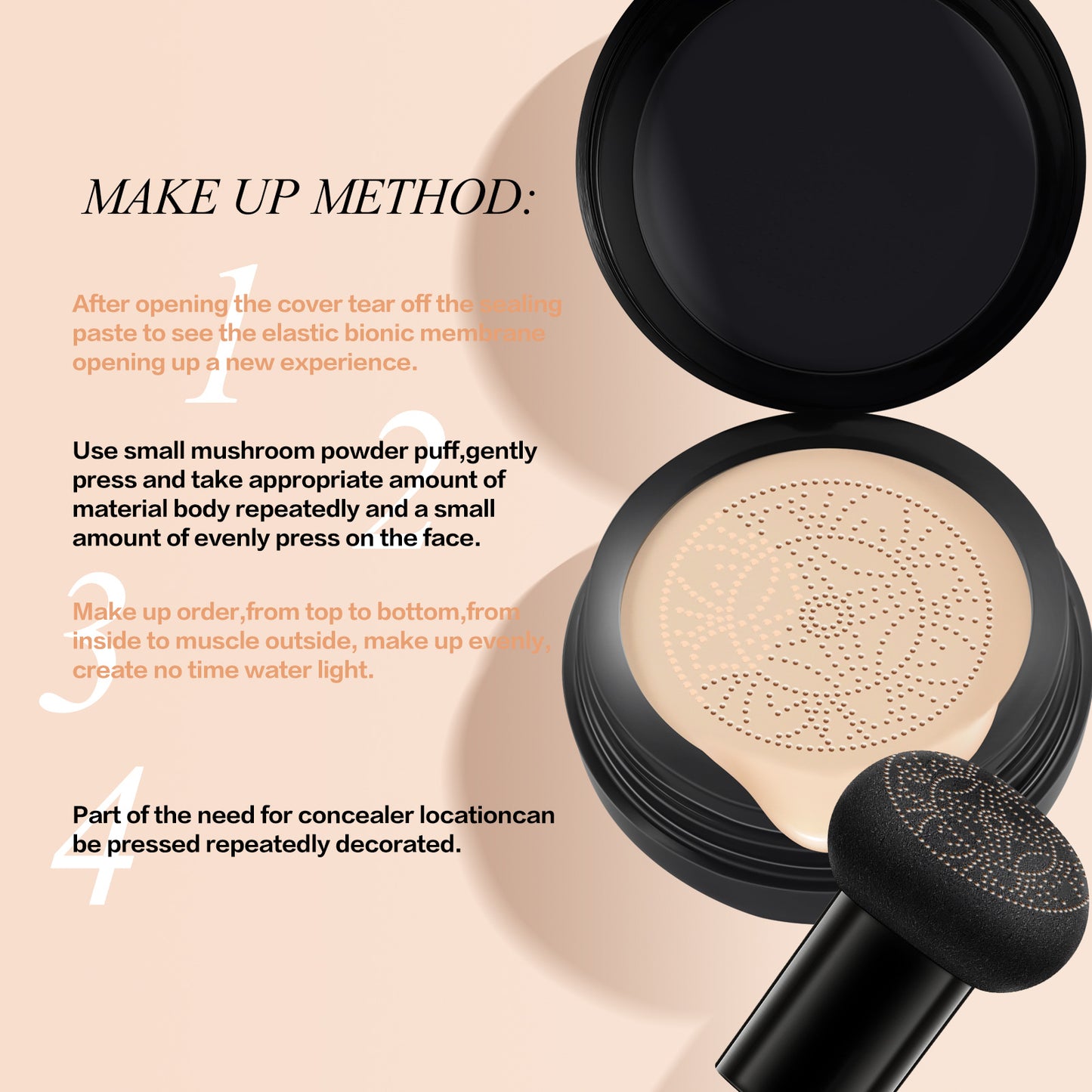ELAIMEI - Mushroom Head Air Cushion CC Cream Foundation Concealer Waterproof