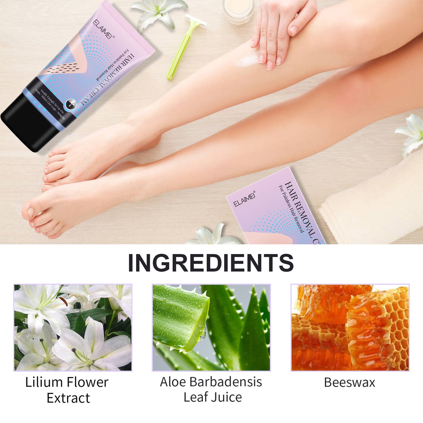 ELAIMEI - Hair Removal Cream - For Painless Hair Removal