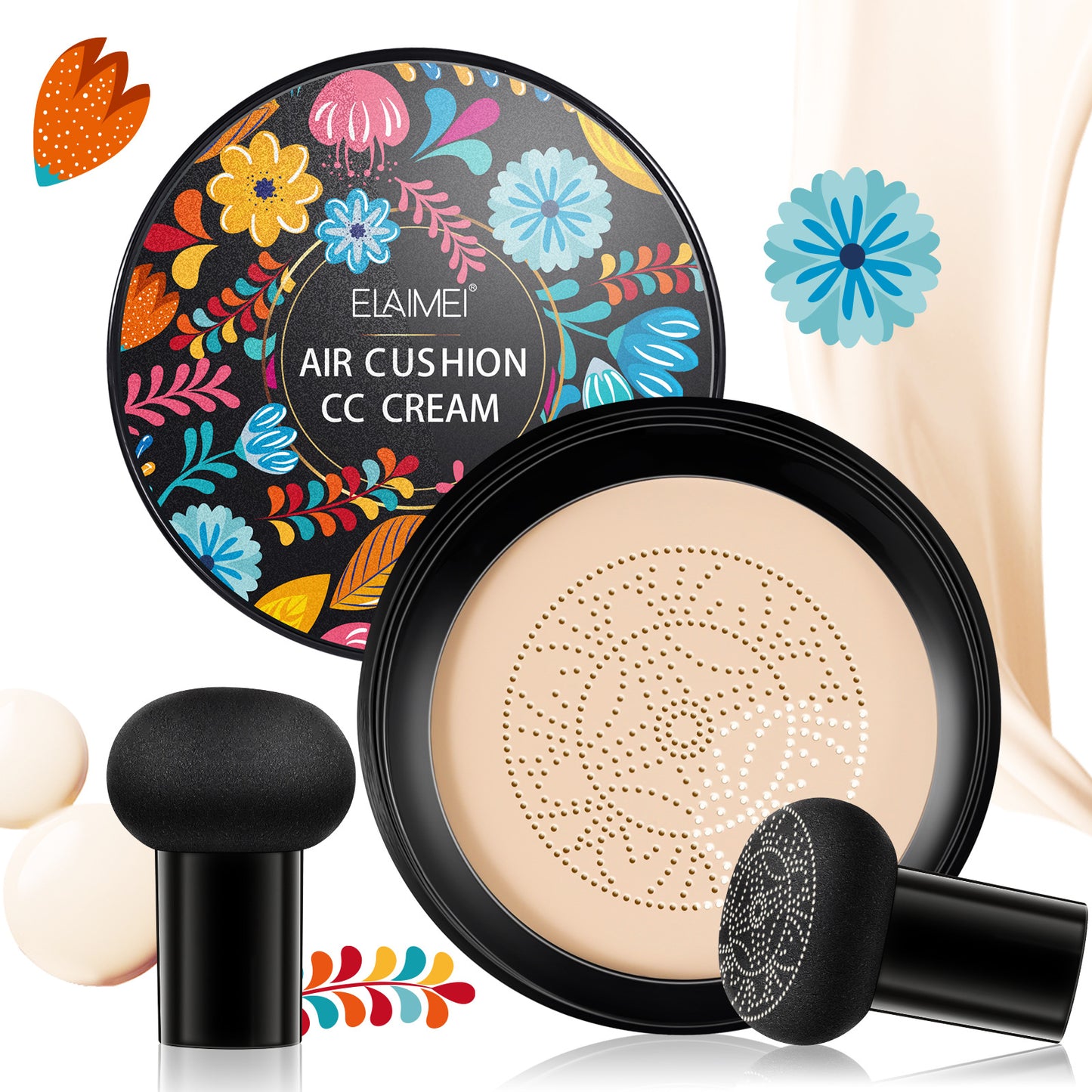 ELAIMEI - Mushroom Head Air Cushion CC Cream Foundation Concealer Waterproof