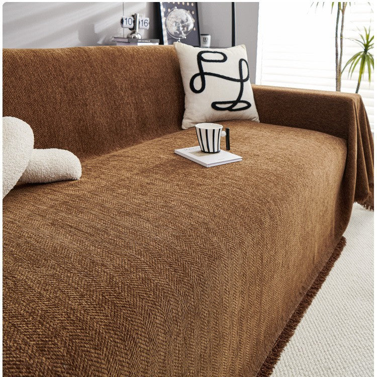 Textured Couch Sofa Cover Blanket- Magic Sofa Covers Washable- Chenille Couch Sofa Covers