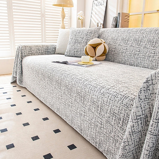 Chenille Sofa Couch Cover-Couch Protector Soft and Durable Fabric Protects Furniture from Pet Hair and Dirt Stylish and Comfortable Slipcover Easy to Install and Machine Washable