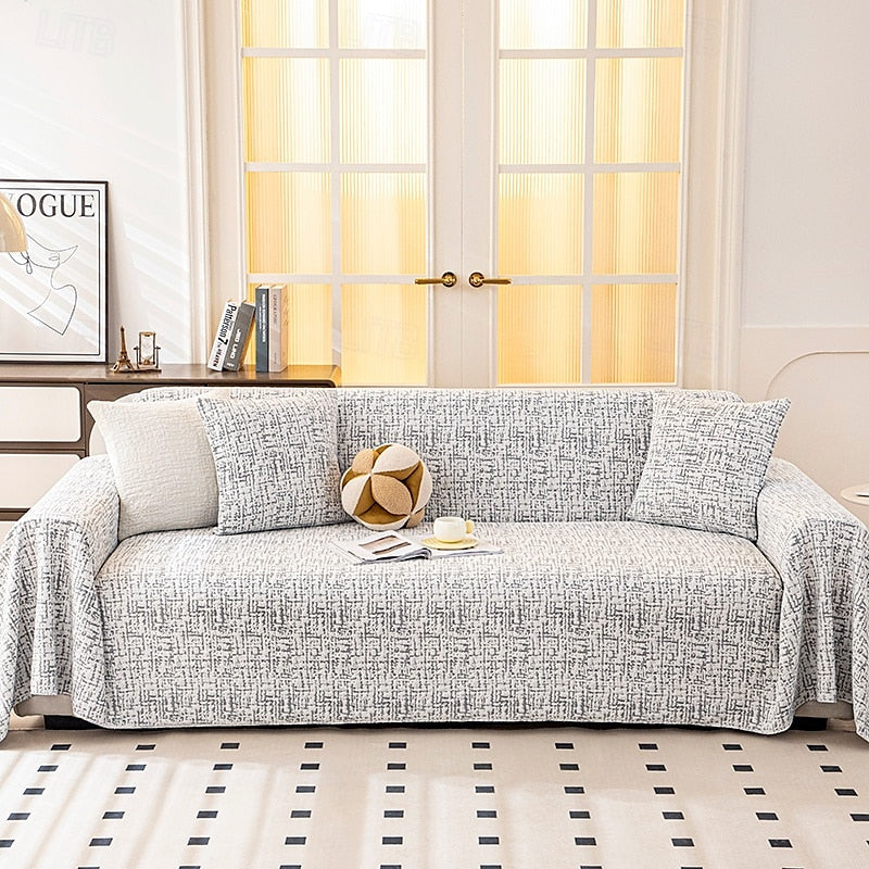Chenille Sofa Couch Cover-Couch Protector Soft and Durable Fabric Protects Furniture from Pet Hair and Dirt Stylish and Comfortable Slipcover Easy to Install and Machine Washable