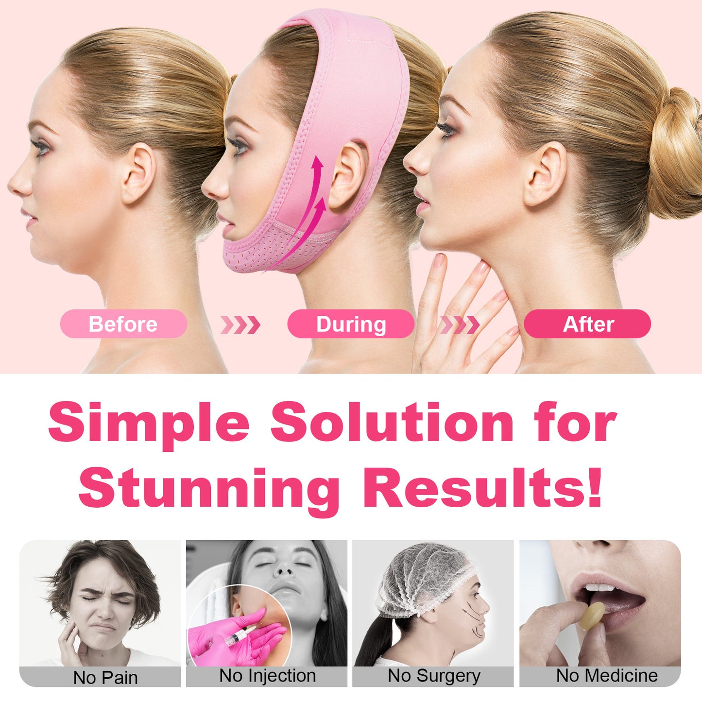 ELAIMEI - V-Line Facial Bandage-Instant Lift & Sculpt-Firms Double Chin-Reusable