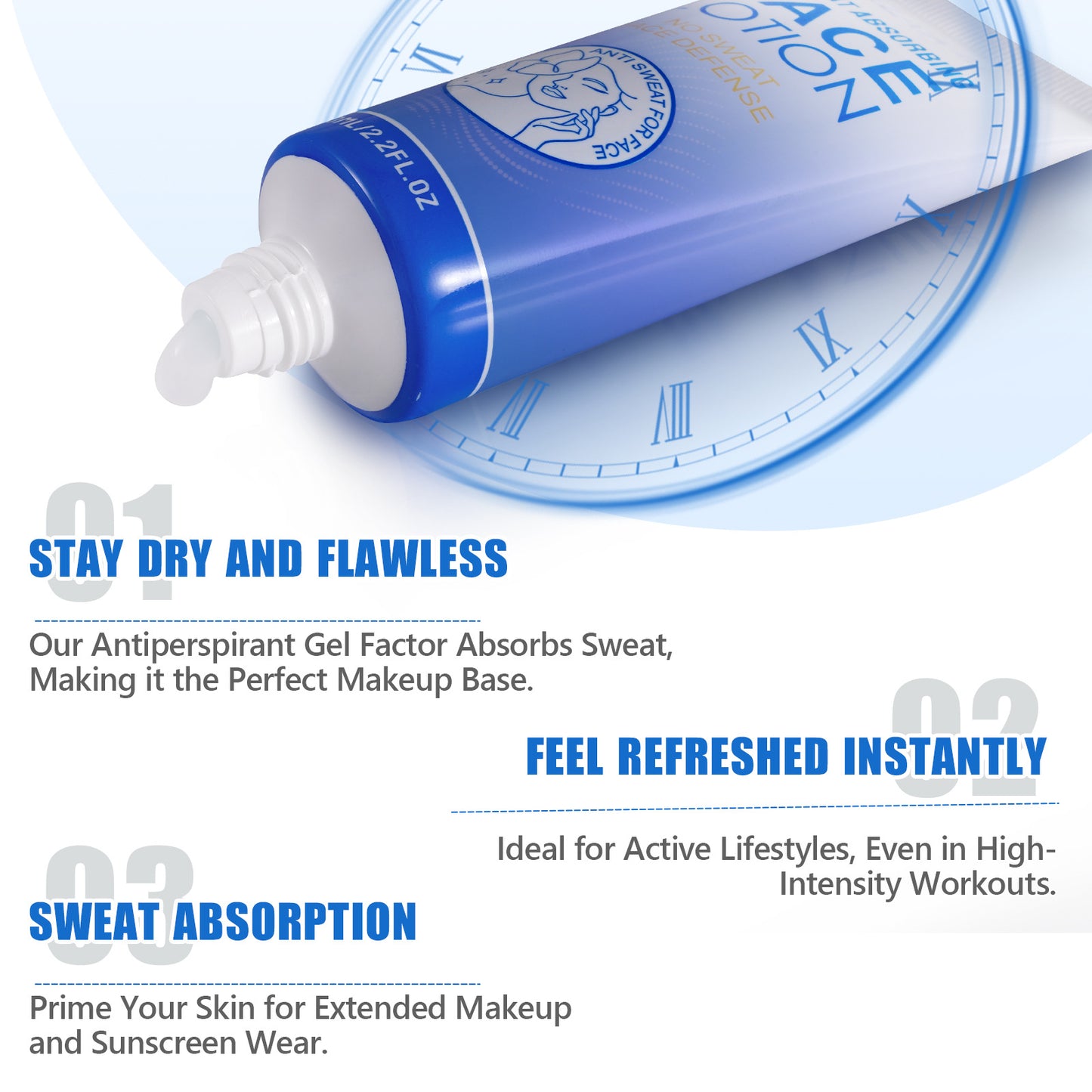 ELAIMEI - Sweat Absorbing Face Lotion-Antiperspirant Cream -Reduce Sweat-60ml