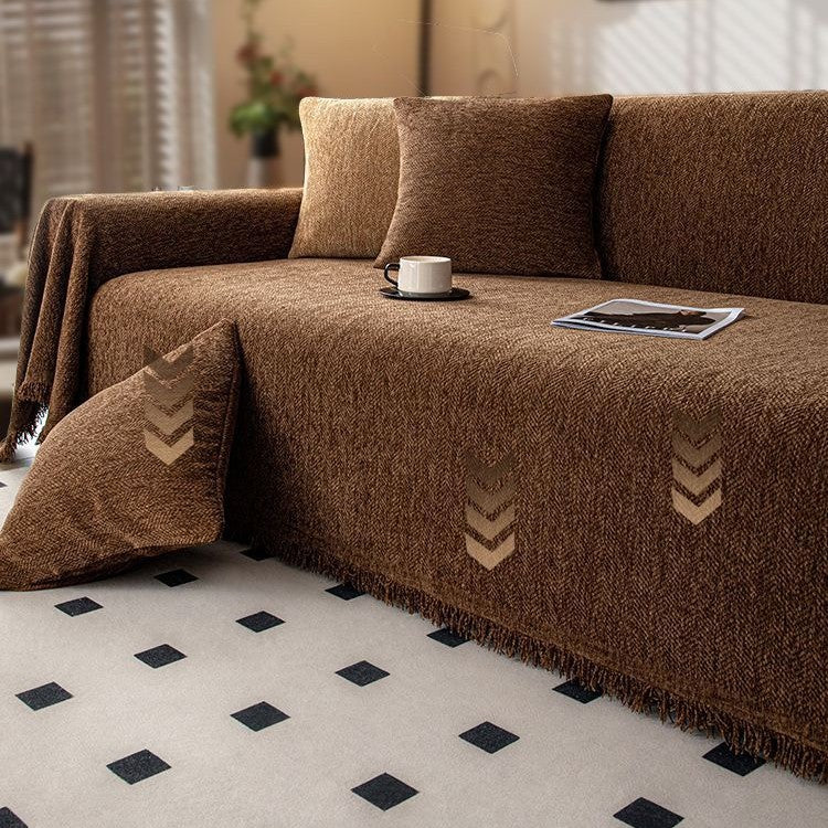 Textured Couch Sofa Cover Blanket- Magic Sofa Covers Washable- Chenille Couch Sofa Covers