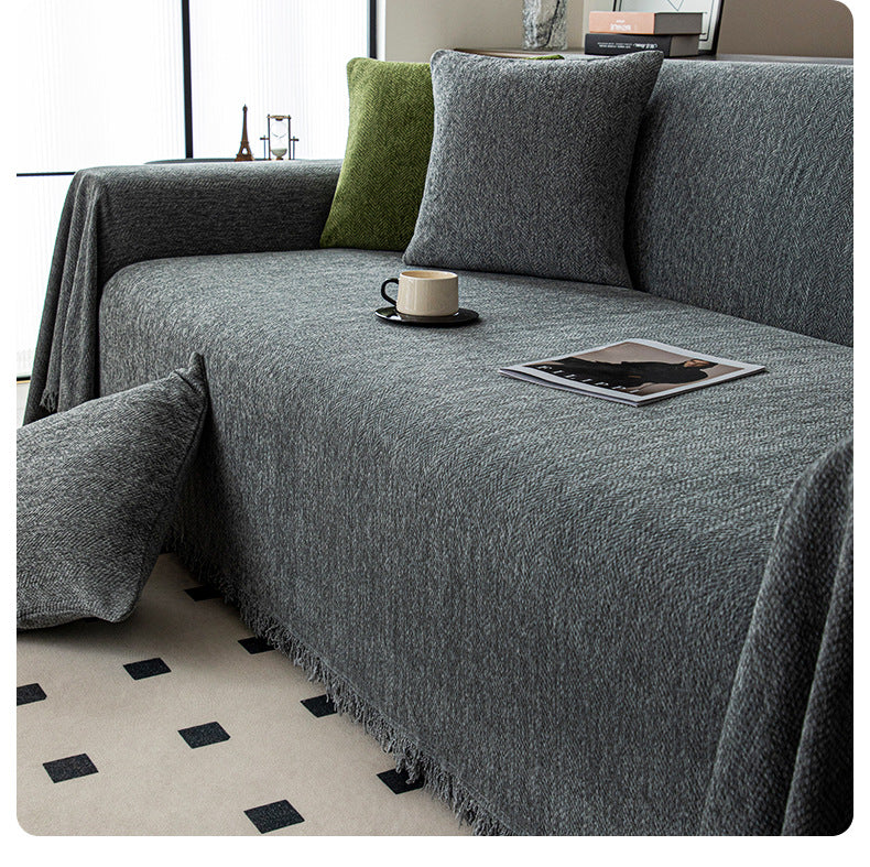Textured Couch Sofa Cover Blanket- Magic Sofa Covers Washable- Chenille Couch Sofa Covers