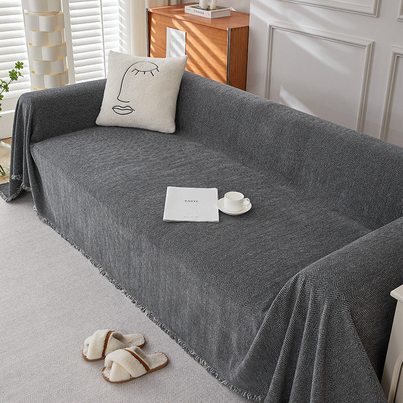 Textured Couch Sofa Cover Blanket- Magic Sofa Covers Washable- Chenille Couch Sofa Covers