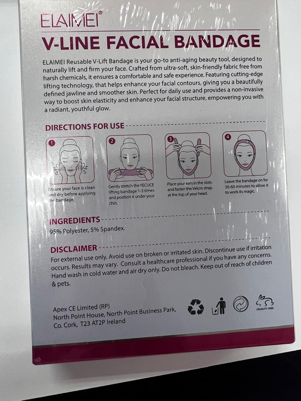 ELAIMEI - V-Line Facial Bandage-Instant Lift & Sculpt-Firms Double Chin-Reusable