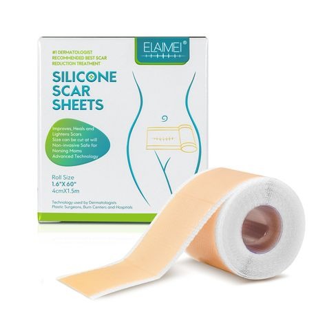 ELAIMEI- Silicone Scar Sheets -Professional Scar Removal Roll 4cm x 1.5m