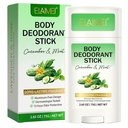 ELAIMEI Body Deodorant Stick Long Lasting Fragrance 72-hour Odor Protection - Cucumber Mint - 2 Pack
