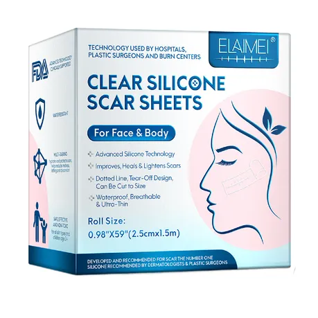 ELAIMEI Invisible Clear Silicone Scar Surgical Scar Repair Patch Sheets