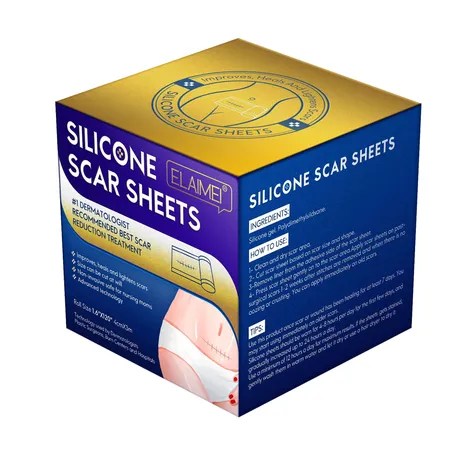 ELAIMEI- New Clear Silicone Scar Sheets -Professional Scar Removal 4cm x 3m - 2 Pack