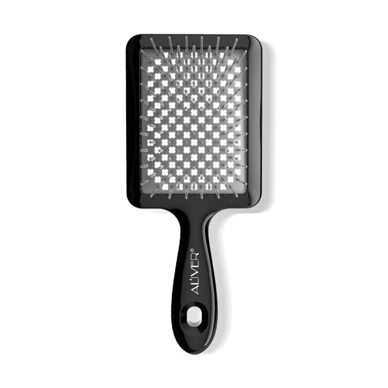 Aliver Detangling Scalp and Hair Brush, Anti-static Massage Paddlebrush (Black)