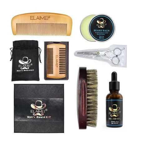Elaimei High Quality - 6-in-1 Beard Care Kit Men's/Beard Repair Kit
