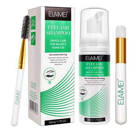 Elaimei Eyelash Shampoo-Gentle Care For Salon/Home Use-Foam Lash Cleaner