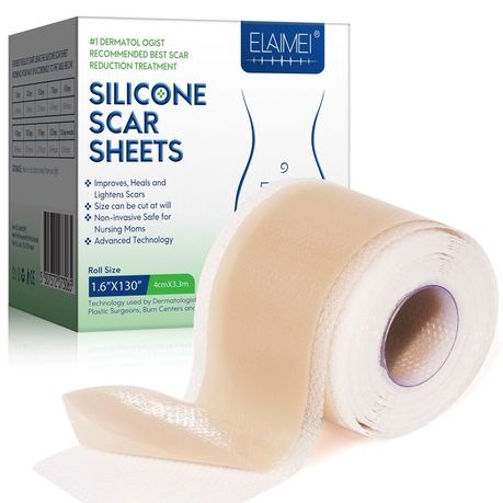 Elaimei Medical Grade Silicone Scar Treatment Tape Roll - 4cm x 3.3m