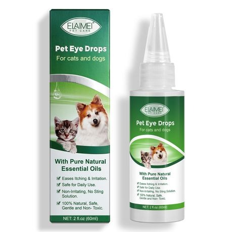 Elaimei Natural Pet Eye Drops for Dogs and Cats - Gentle Relief & Cleaning