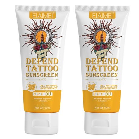 Elaimei Defend Tattoo Sunscreen - SPF 30 Protection (60ml) - 2 Pack