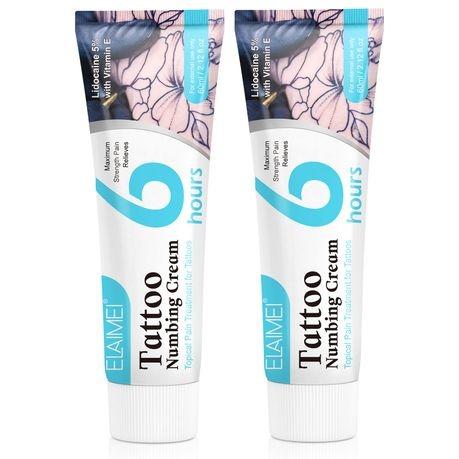 Elaimei Tattoo Numbing Cream (60ml) - Strength Topical Anesthetic-2 Pack