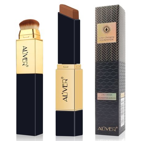 Aliver 2-in-1 Colour Changing Concealer Stick with Brush - Natural Tan