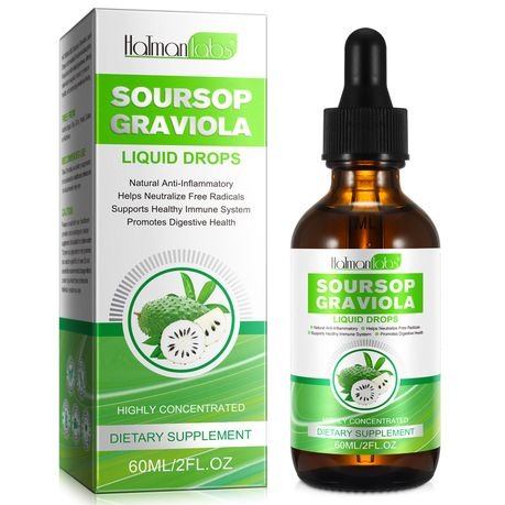 Hatmanlabs Soursop Graviola Liquid Drops, 60ml Extract - 2 Pack