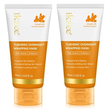 ikzee Turmeric Overnight Wrapping Mask 75ml - 2 Pack