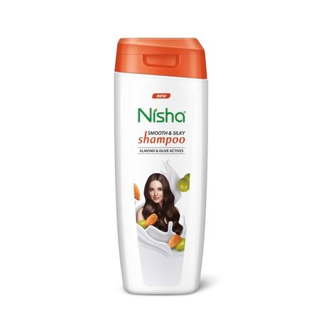 Nisha Smooth & Silky Shampoo with Almond & Olive Actives - 180 ml