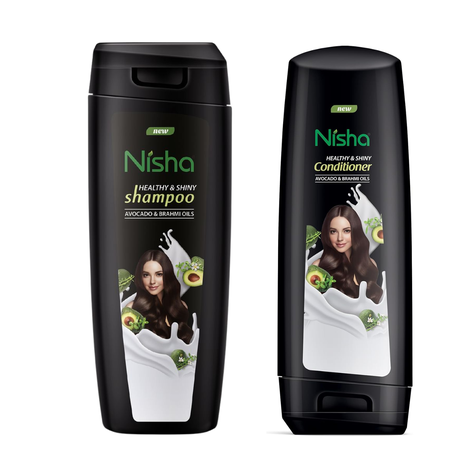 Nisha Healthy & Shiny Shampoo and Conditioner Set Avocado & Brahmi 180ml