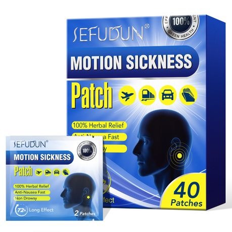 Sefudun Motion Sickness Relief Patches - 72-Hour Anti-Nausea Herbal Patches