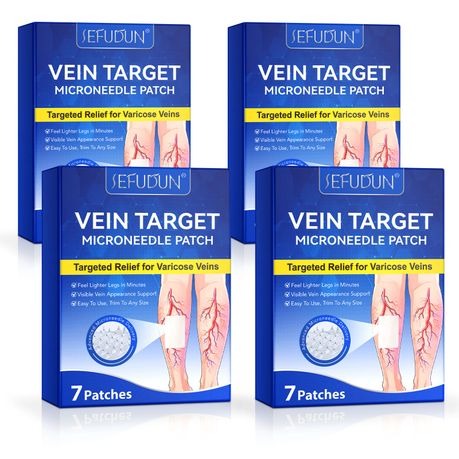 Sefudun Vein Target Microneedle Patch: Varicose Vein Relief-4 Pack