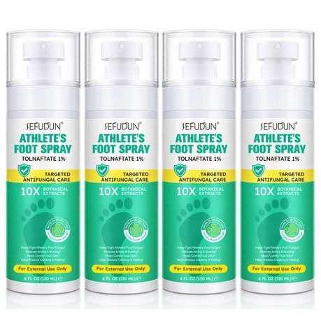 Sefudun Athlete's Foot Spray-Clinically Proven Antifungal Care-4 Pack