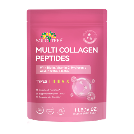 SOLOTREE Multi Collagen Peptides 454g - 1 Pack