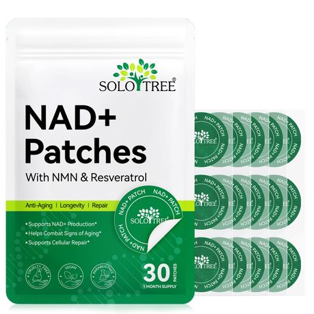 SOLOTREE NAD+ Patches with NMN and Resveratrol 30P - 2 Pack
