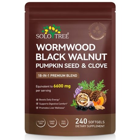SoloTree Black Walnut & Wormwood Softgels 240P