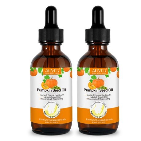 2 Pack Aliver Pure Pumpkin Seed Oil for Hair & Skin 60ml