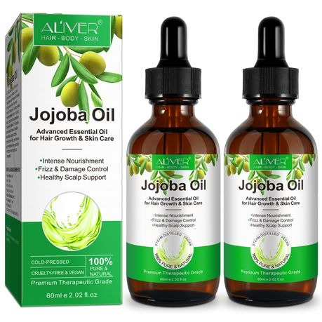 2 Pack Aliver Pure Jojoba Oil Advanced Hair Growth & Skin Care 60ml