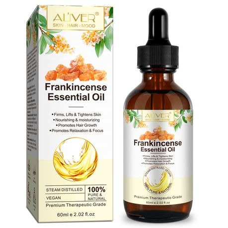 Aliver Pure Frankincense Essential Oil For Skin, Hair & Relaxation 60ml